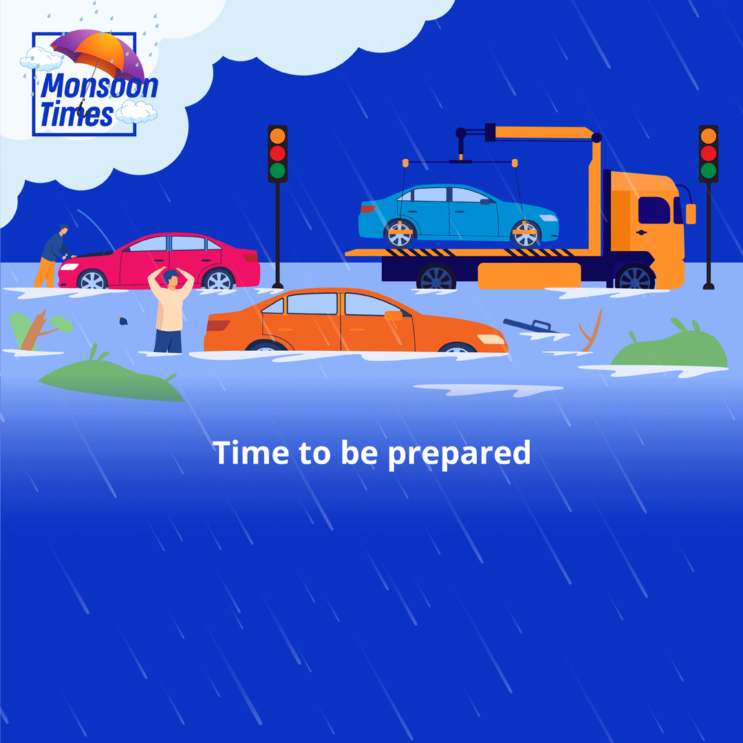 TIPS FOR 
				MONSOON TIMES DURING FLOODS AND TRAFFIC JAMS